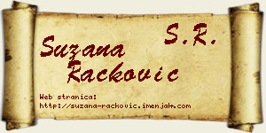 Suzana Racković vizit kartica